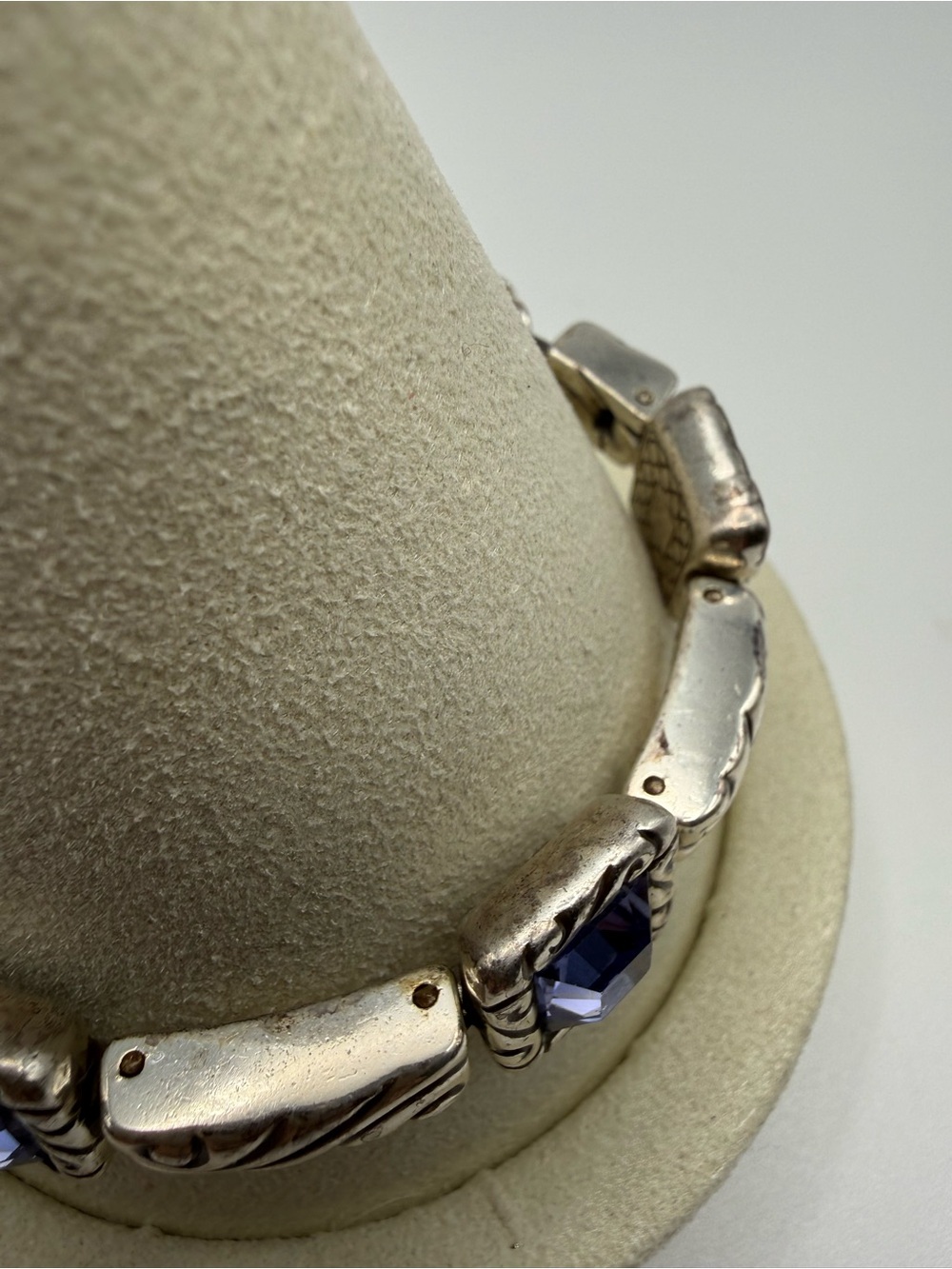 Brighton Silver-Tone Bracelet with Violet-Blue Stones - Picture 7 of 10